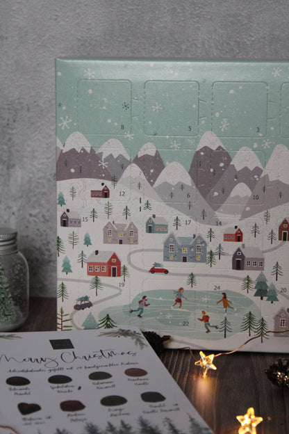 Design 2025 Winterlandschaft Pralinenadventskalender - Vorbestellung