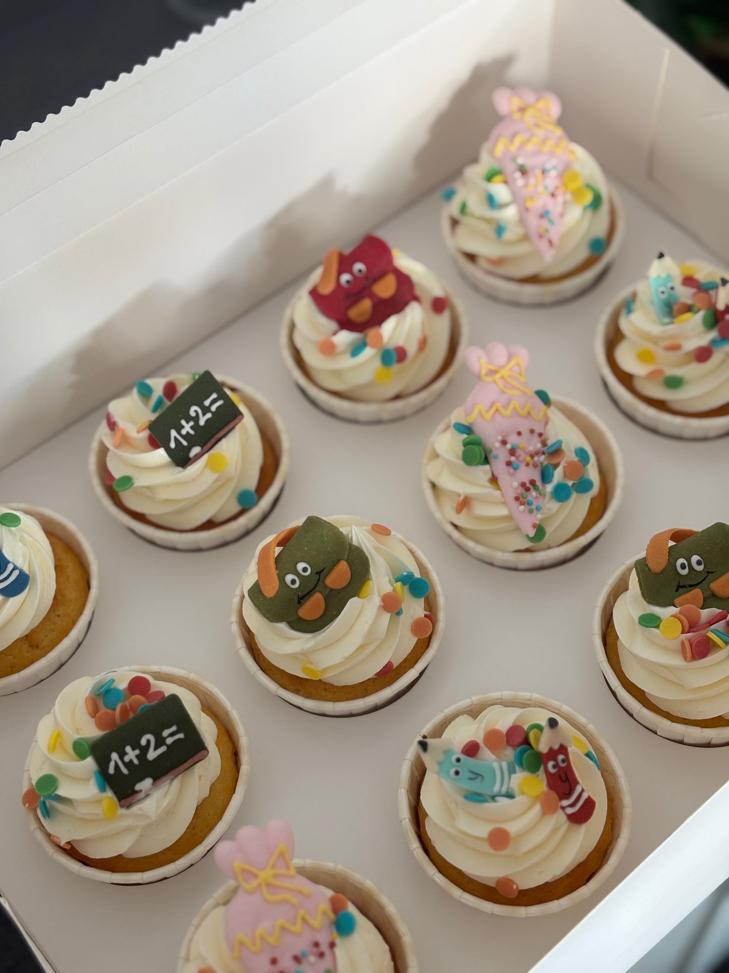 Cupcakes bunter Schulanfang