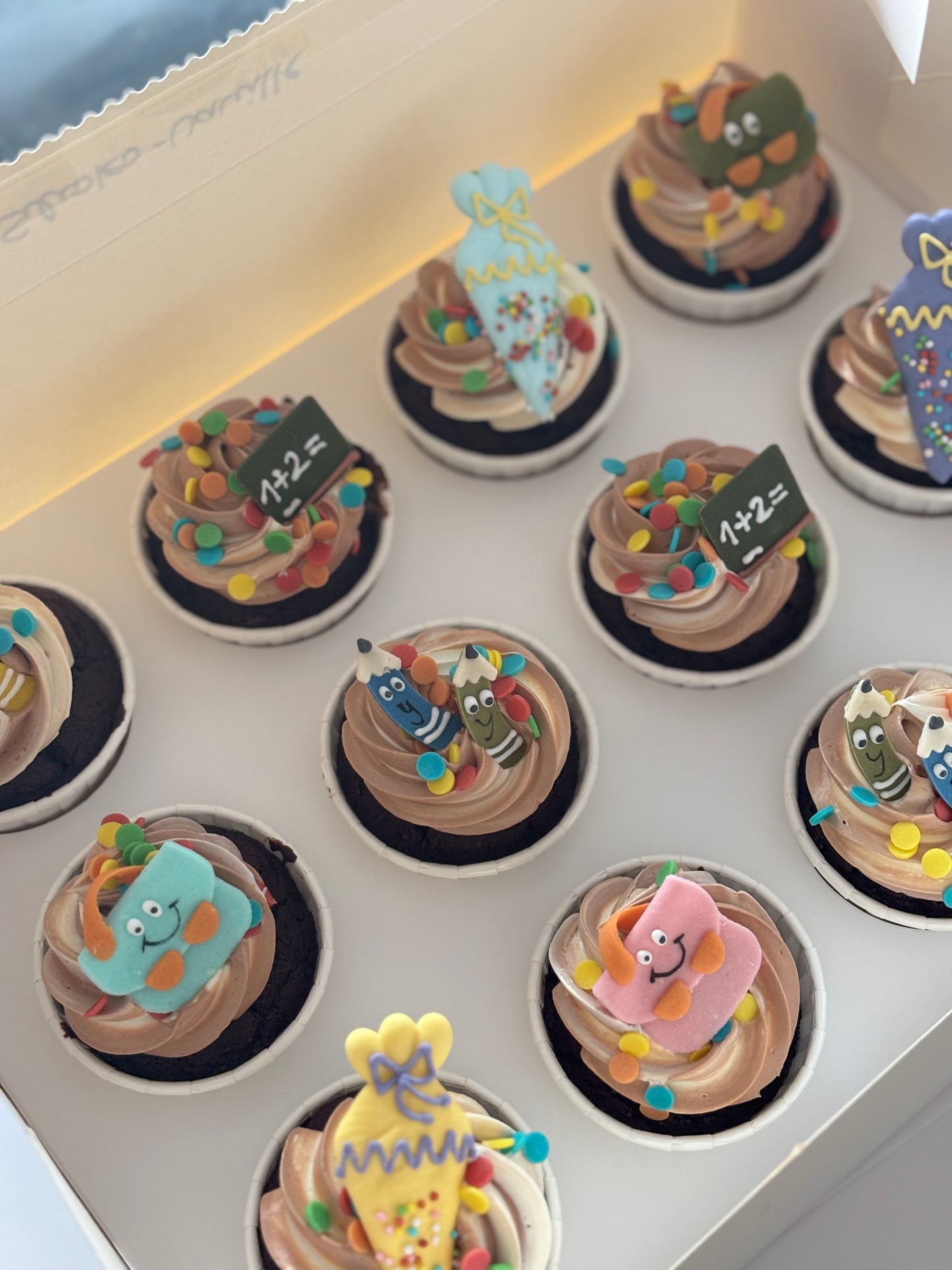 Cupcakes bunter Schulanfang
