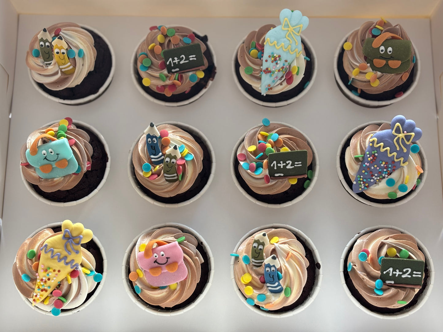 Cupcakes bunter Schulanfang