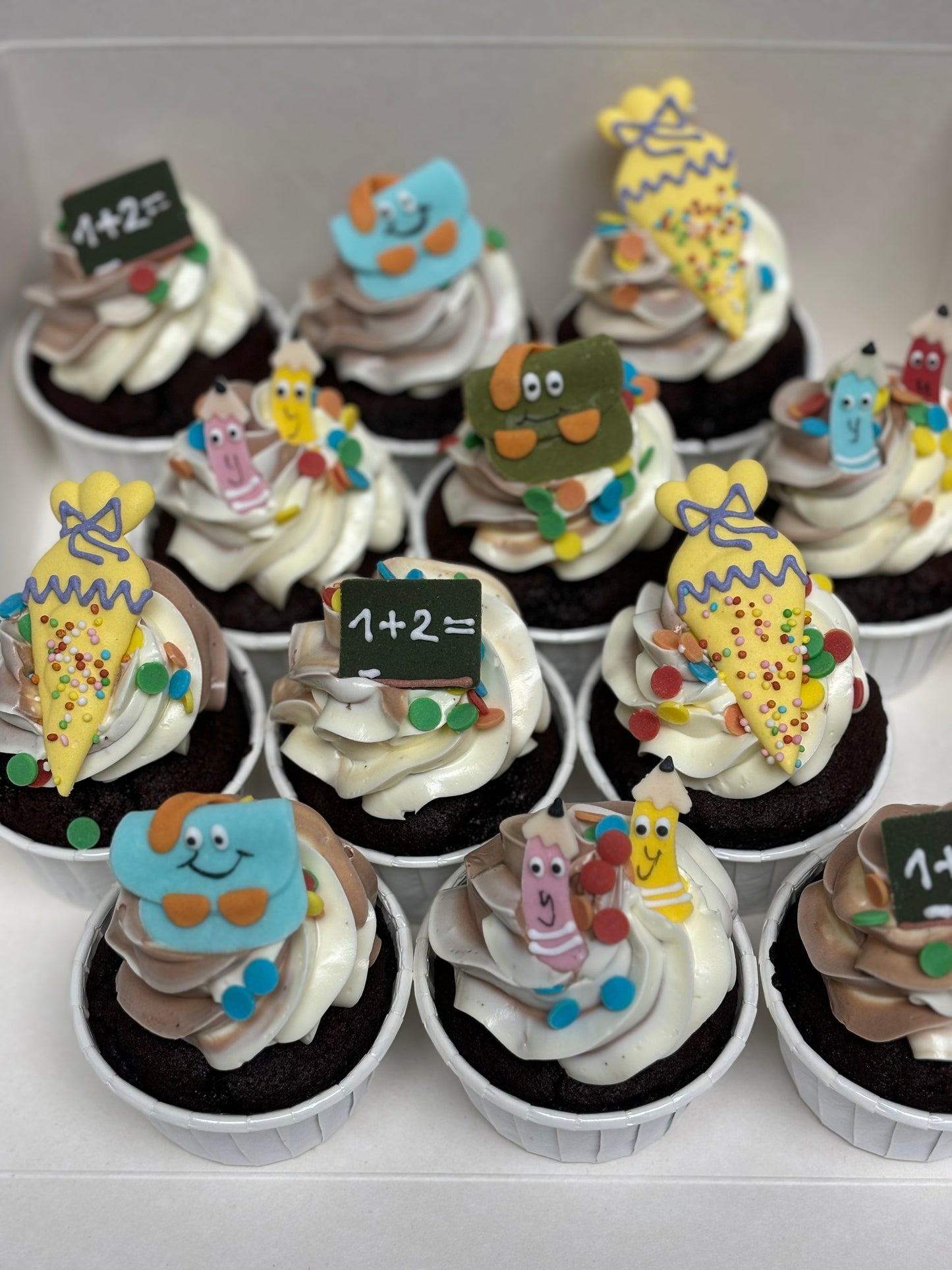 Cupcakes bunter Schulanfang